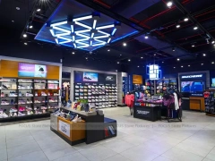Blue Neon Sportswear Store Island Display