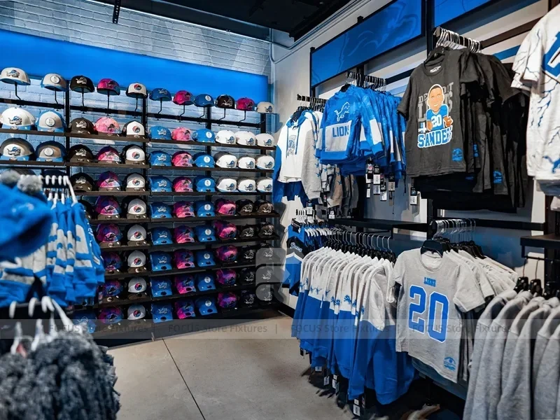 Blue Team Apparel Cap Wall Display