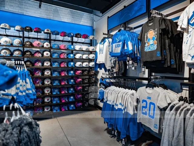 Blue Team Apparel Cap Wall Display