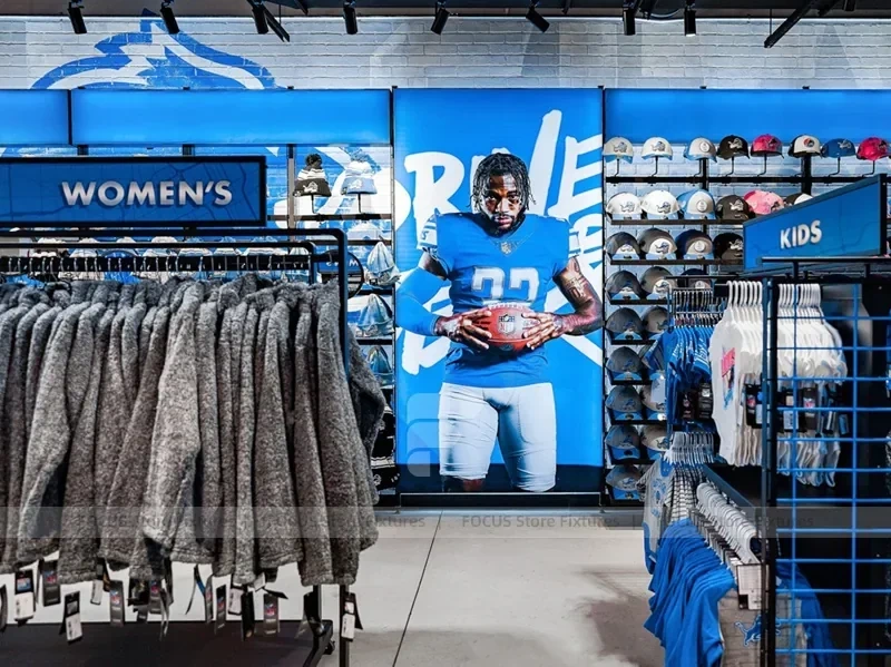 Blue Team Apparel Cap Wall Display