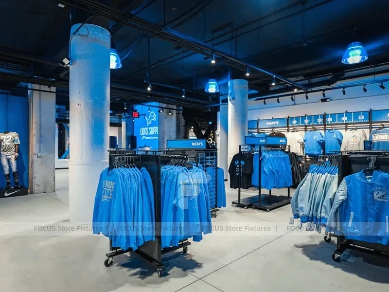 Blue Team Apparel Cap Wall Display