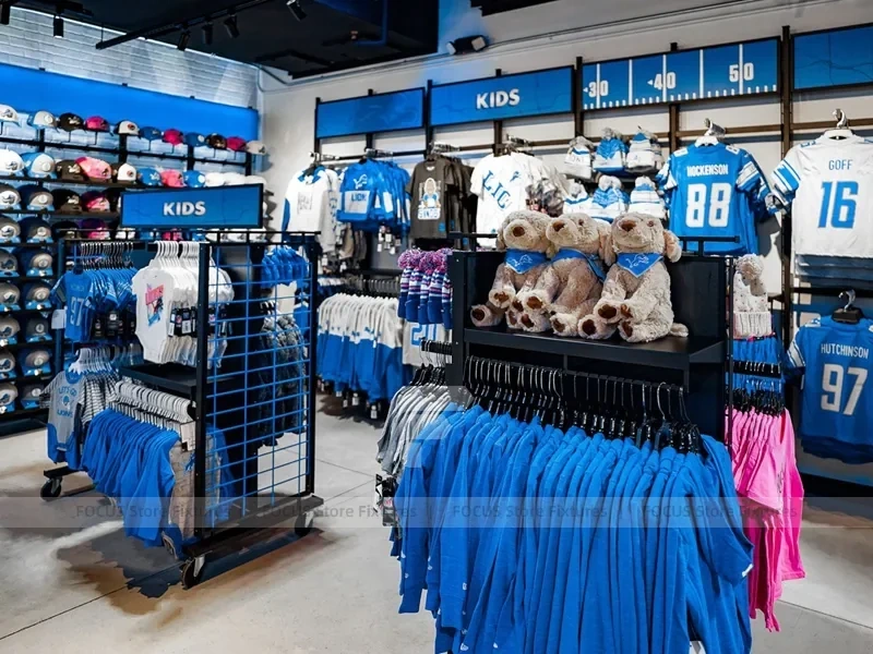 Blue Team Apparel Cap Wall Display