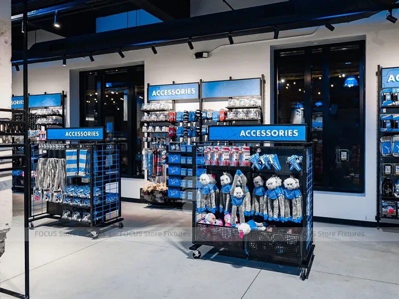 Blue Team Apparel Cap Wall Display