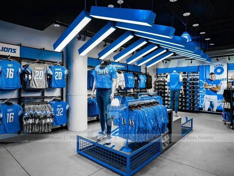 Blue Team Apparel Cap Wall Display