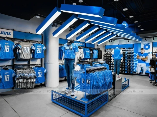 Blue Team Apparel Cap Wall Display