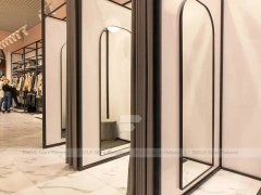 Boutique Apparel Wall Rack and Table Display