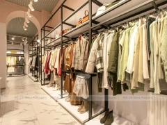 Boutique Apparel Wall Rack and Table Display