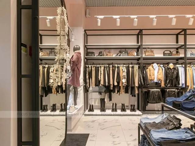 Boutique Apparel Wall Rack and Table Display