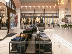 Boutique Apparel Wall Rack and Table Display