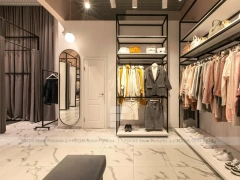 Boutique Apparel Wall Rack and Table Display