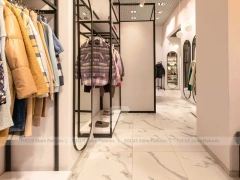 Boutique Apparel Wall Rack and Table Display