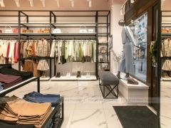 Boutique Apparel Wall Rack and Table Display