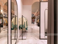 Boutique Apparel Wall Rack and Table Display