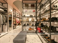 Boutique Apparel Wall Rack and Table Display