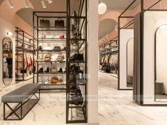 Boutique Apparel Wall Rack and Table Display