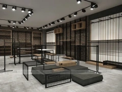 Brick Wall Apparel Rack and Table Display