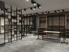 Brick Wall Apparel Rack and Table Display