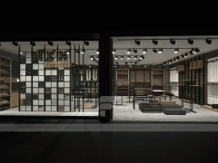 Brick Wall Apparel Rack and Table Display