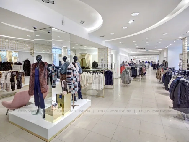 Bright White Department Store Mannequin Platform Display