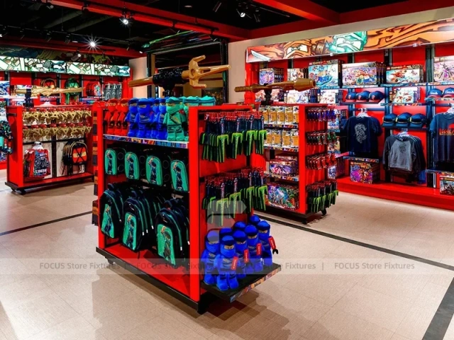 Bright Yellow Kids Retail Checkout Counter Display