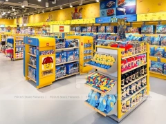 Bright Yellow Kids Retail Checkout Counter Display