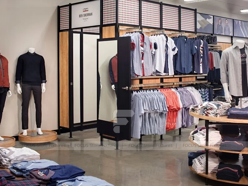 British Heritage Apparel Wall and Round Island Display
