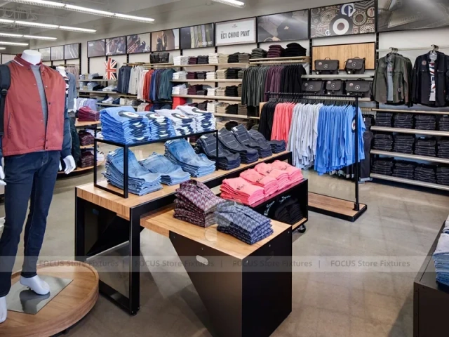 British Heritage Apparel Wall and Round Island Display