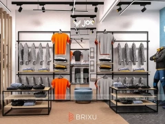Brixu Orange T-Shirt Wall Display