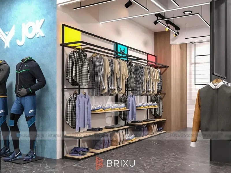 Brixu Orange T-Shirt Wall Display