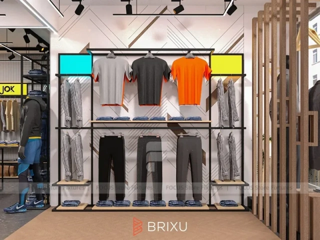 Brixu Orange T-Shirt Wall Display