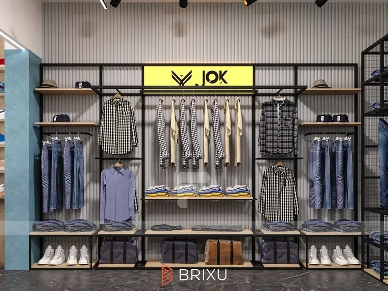 Brixu Orange T-Shirt Wall Display