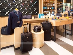 Casual Apparel Store Table and Rack Display