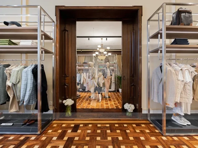 Classic Menswear Staircase Store Display
