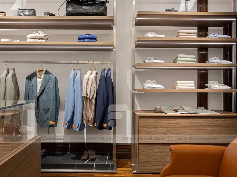 Classic Menswear Staircase Store Display