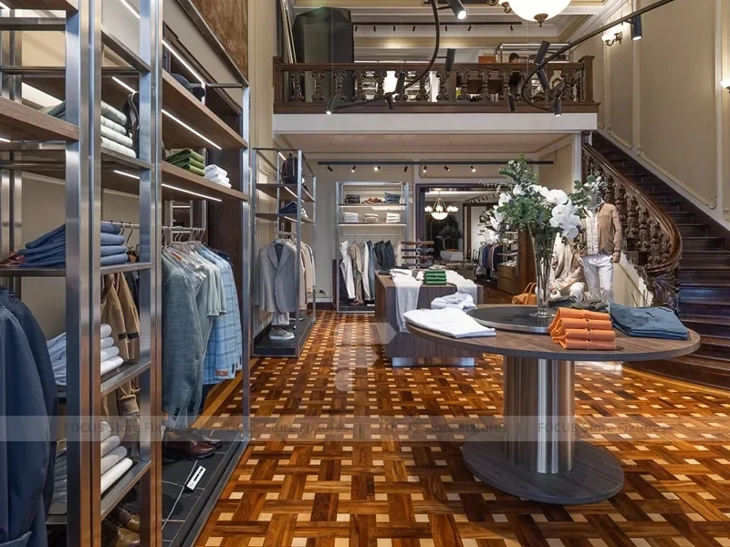 Classic Menswear Staircase Store Display