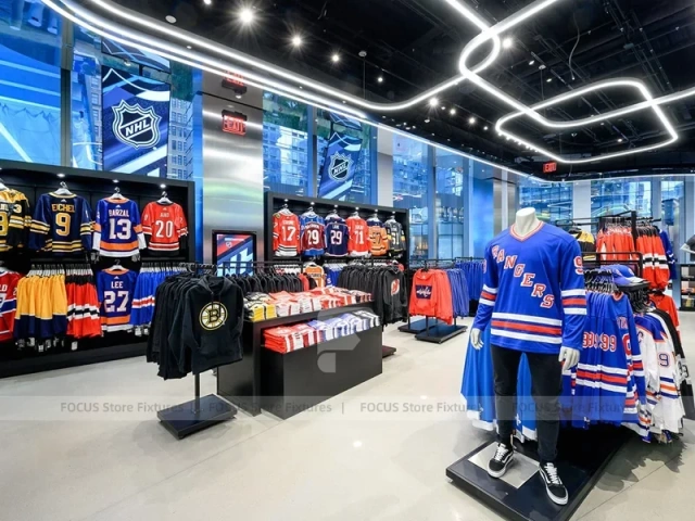 Colorful Cap Wall Display with Team Logo Panels