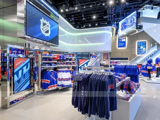 Colorful Cap Wall Display with Team Logo Panels