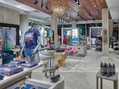 Concrete Entrance Apparel Store Glass Showcase Layout