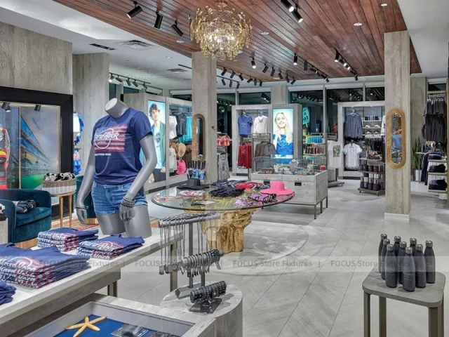 Concrete Entrance Apparel Store Glass Showcase Layout
