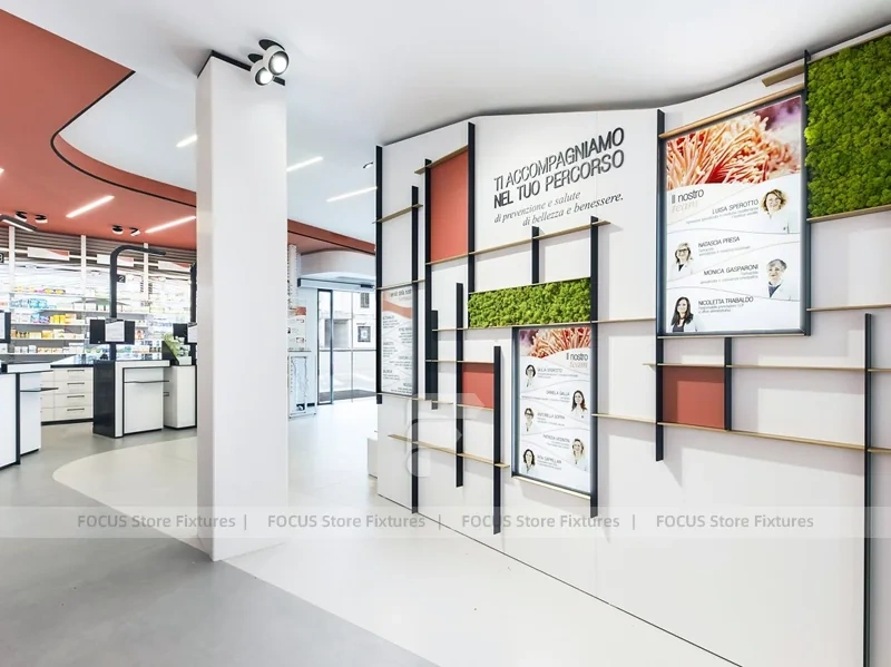 Coral Ceiling Pharmacy Checkout Counter Layout