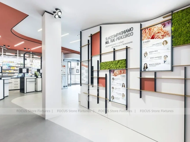 Coral Ceiling Pharmacy Checkout Counter Layout