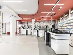 Coral Ceiling Pharmacy Checkout Counter Layout