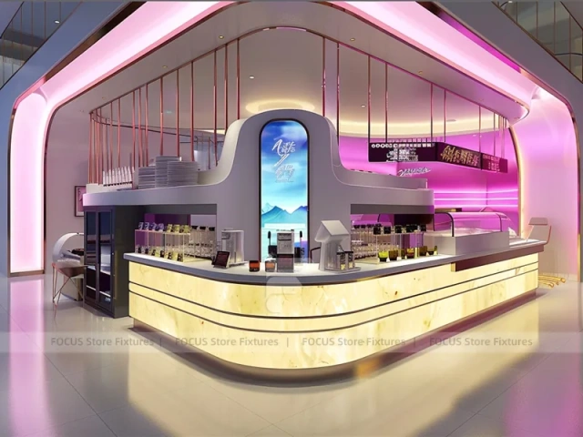 Cream Arch Coffee Bar Island Counter