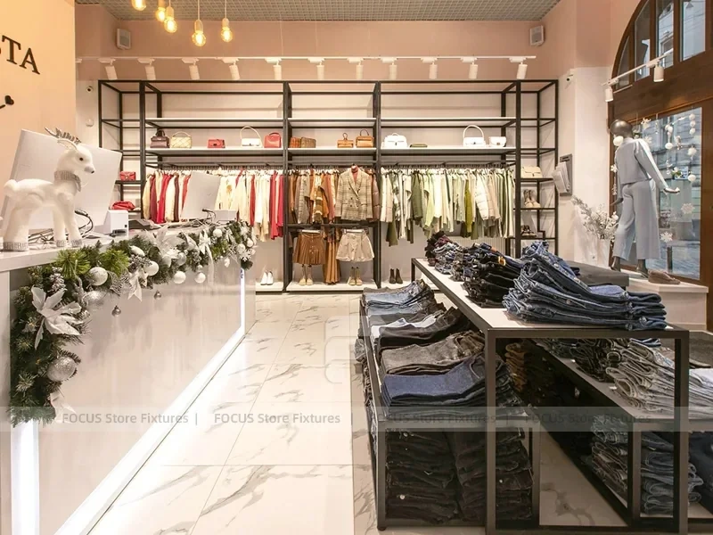 Cream Fashion Boutique Marble Table Display