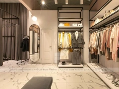 Cream Fashion Boutique Marble Table Display