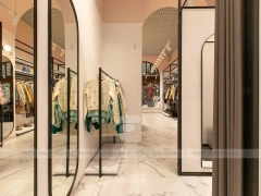 Cream Fashion Boutique Marble Table Display