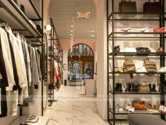 Cream Fashion Boutique Marble Table Display