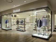 Cruciani Glass Storefront Apparel Display