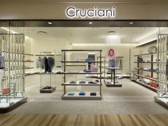 Cruciani Glass Storefront Apparel Display