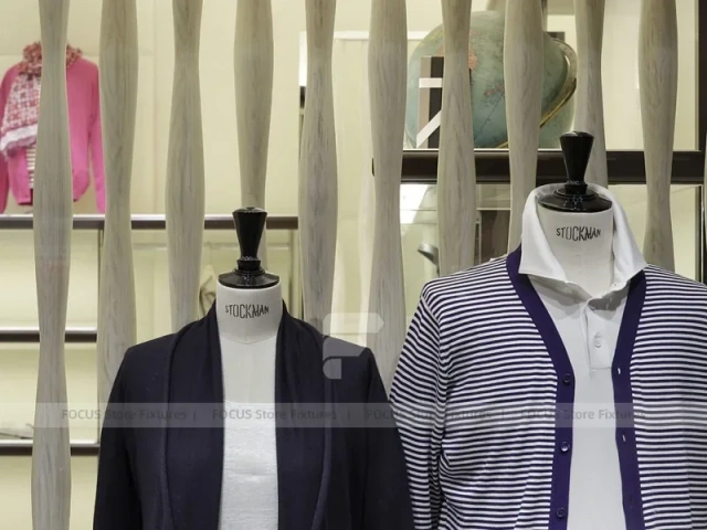 Cruciani Glass Storefront Apparel Display